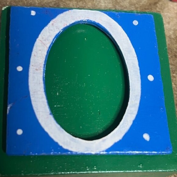 VTG 7 Piece Wooden Christmas JOY NOEL Blocks Picture Frames Table Decor 2.5" - Picture 11 of 14